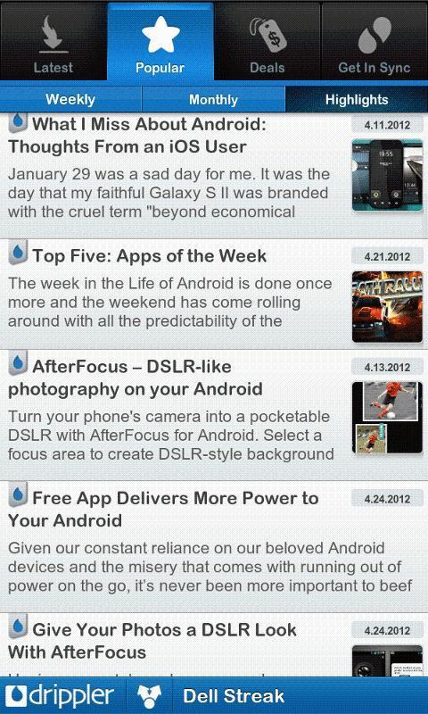 Drippler Dell Streak截图4