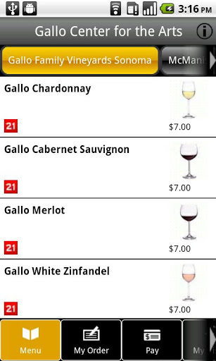 Gallo Center eBartender截图3