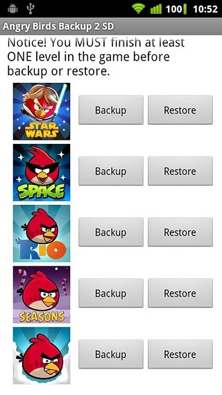 Angry Birds Backup 2 SD截图3