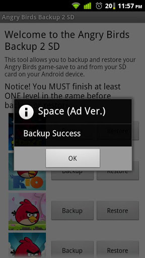 Angry Birds Backup 2 SD截图4