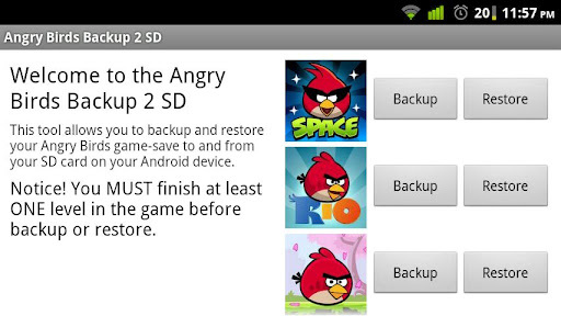 Angry Birds Backup 2 SD截图8