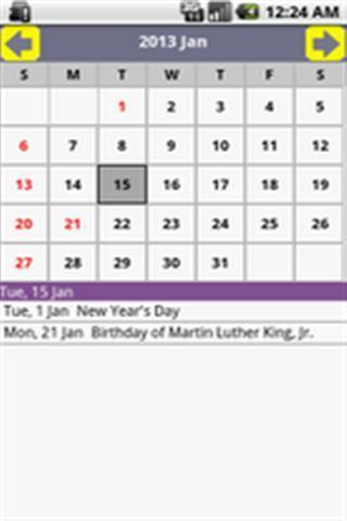 日历 US Holiday Calendar 2013截图5