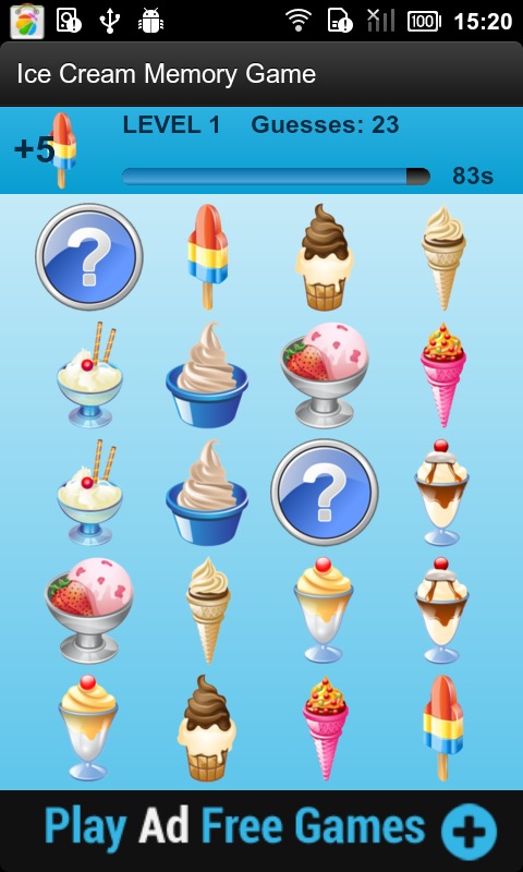 冰淇淋记忆游戏截图3