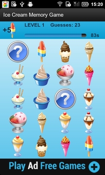冰淇淋记忆游戏截图