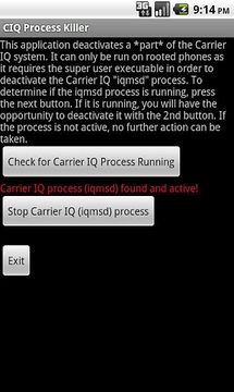 Carrier IQ Process Killer截图