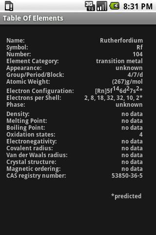 Table Of Elements截图2