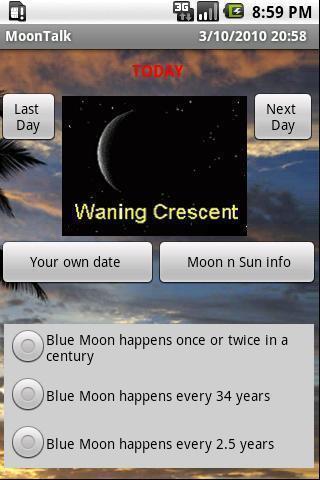 Moon and Sun phase, rise/set..截图2