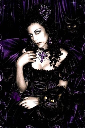 Black Cat Vampire Live Wallpaper截图1