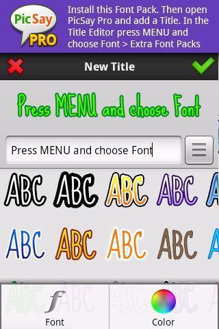 PicSay Pro Font Pack - B截图2