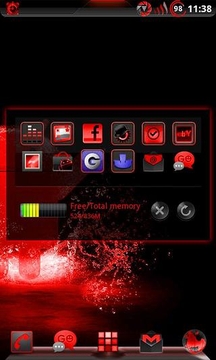 GOWidget BloodRed ICS - Free截图