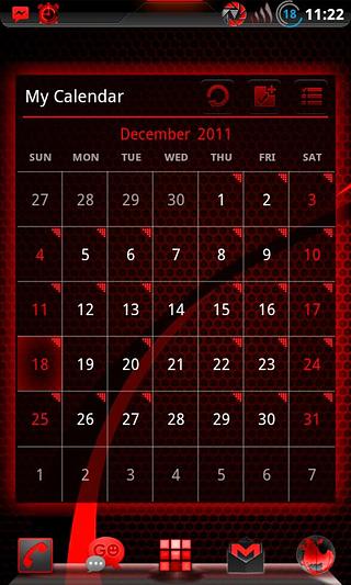 GOWidget BloodRed ICS - Free截图2