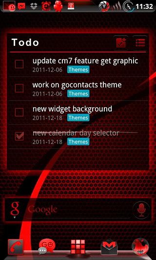 GOWidget BloodRed ICS - Free截图4