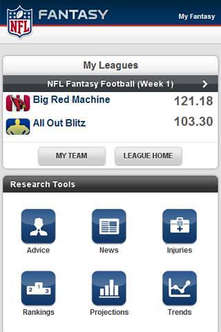 NFL.com Fantasy Football 2012截图2