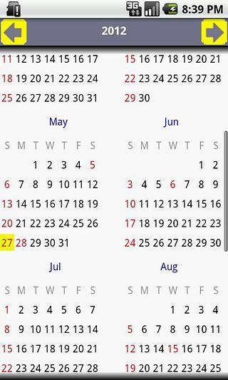 SG Calendar 2013 (Lite)截图4