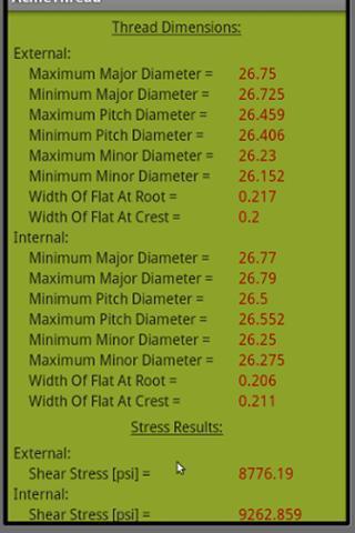 ACME Thread Calculation截图2