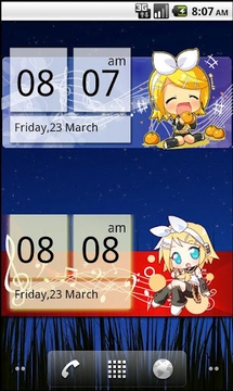 Chibi Rin Clock Widget截图