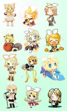 Chibi Rin Clock Widget截图