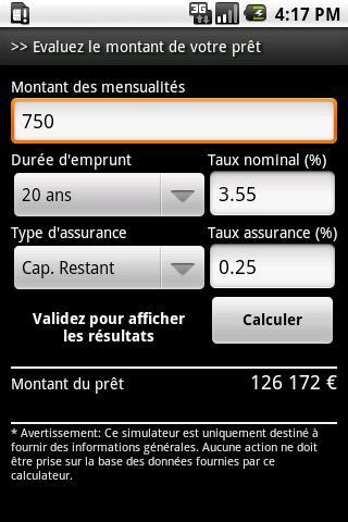 Simulation Cr&eacute;dit Immobilier截图2