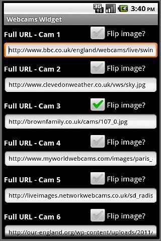 Webcams Widget Demo截图3