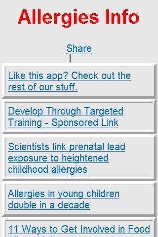 Allergies Info截图1