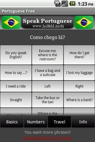 Speak Portuguese Free截图1