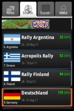 WRC Countdown Widget 2012截图