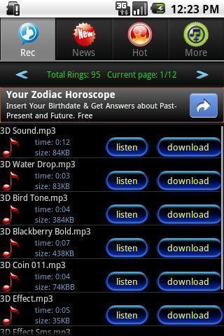 热门3D铃声截图1