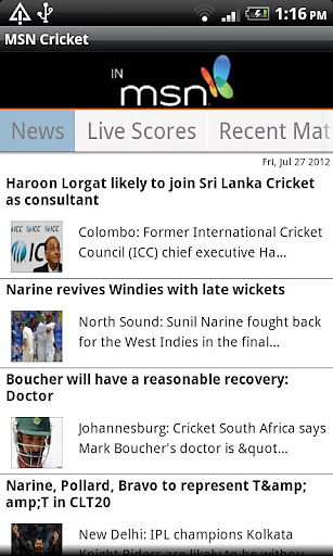 MSN Cricket截图9
