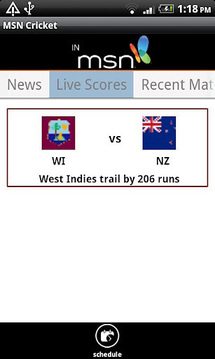 MSN Cricket截图