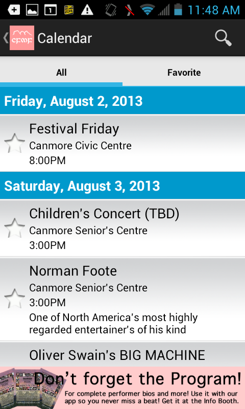 Canmore Folk Music Festival截图2