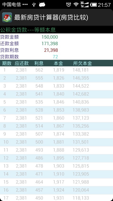 最新房贷计算器截图10