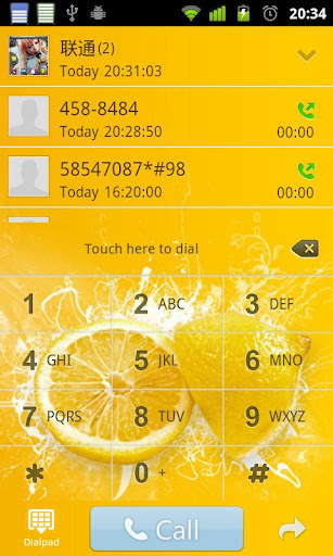 柠檬【GO联系人主题】截图8