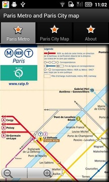巴黎地铁和巴黎城市地图截图