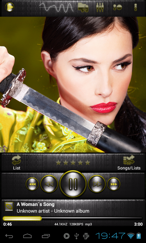 Poweramp Steel of iron yellow machine截图6