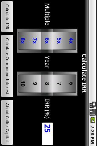 Coller Capital IRR Calculator截图1