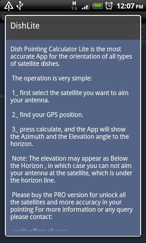 Dish Pointing Calculator Lite截图4