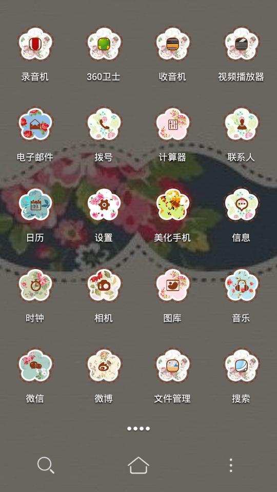 360手机主题-碎花胡子截图4