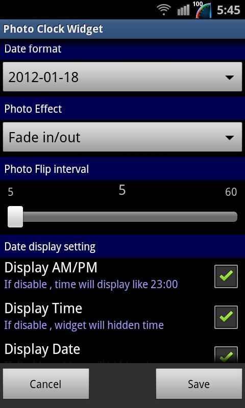 相框时钟小部件截图5