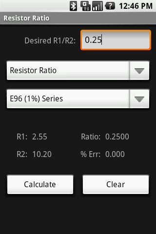 Resistor Ratio Calculator截图1