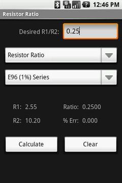 Resistor Ratio Calculator截图