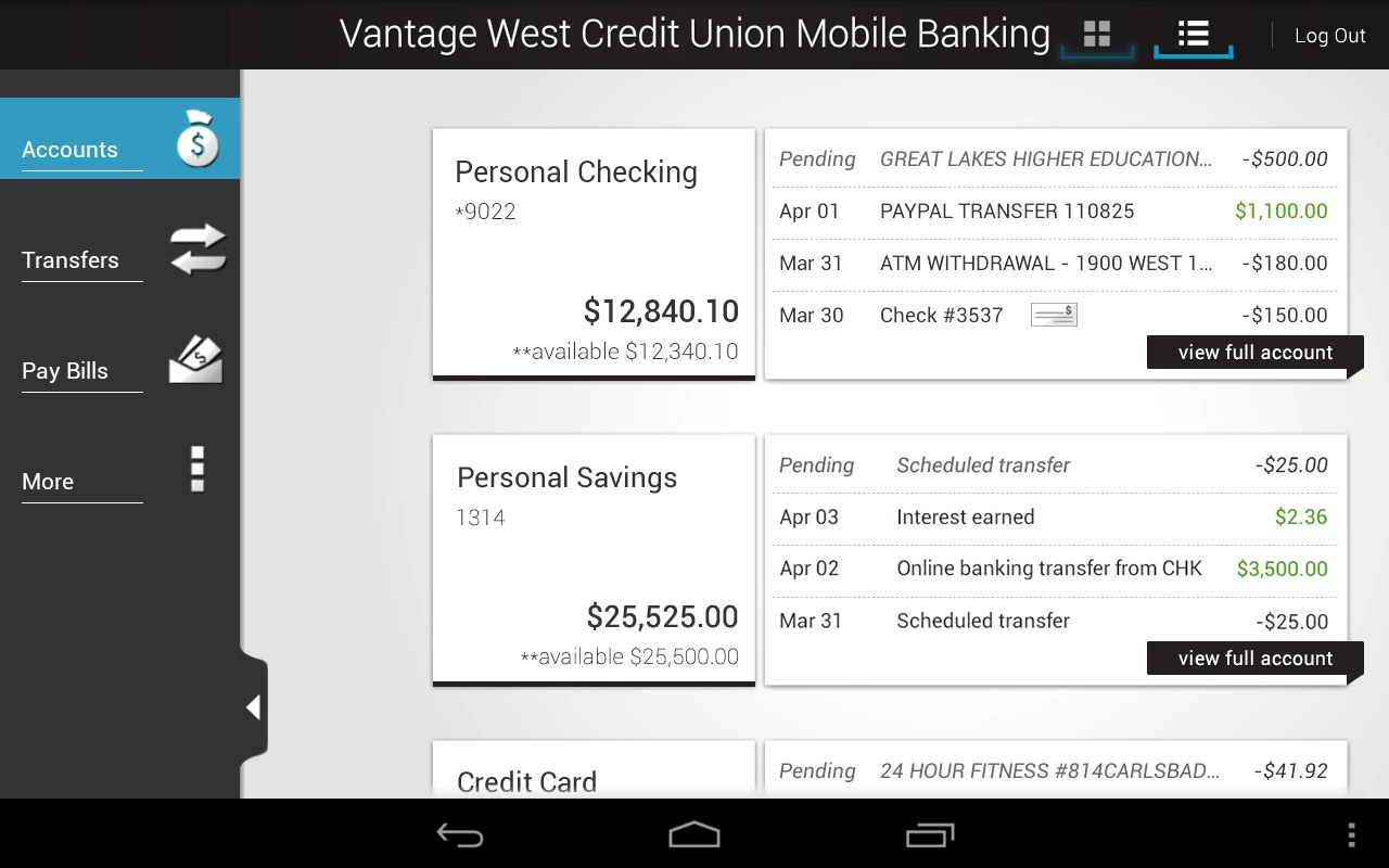 Vantage West Credit Union截图1