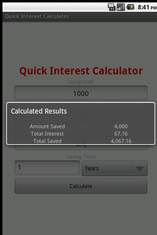 Quick Interest Calculator截图2