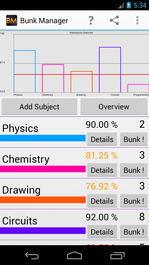 Bunk Manager ( attendance )截图1