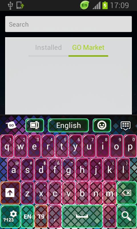 Qwerty Keyboard Neon Skin截图2