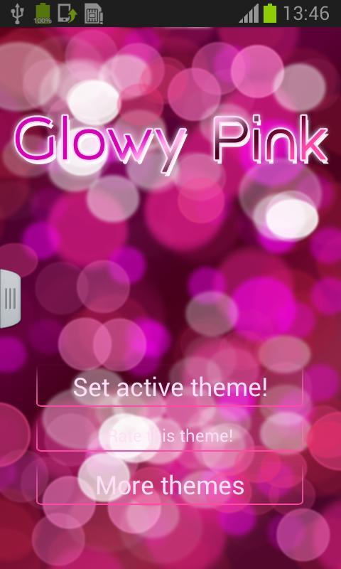 GO Keyboard Glowy Pink截图1