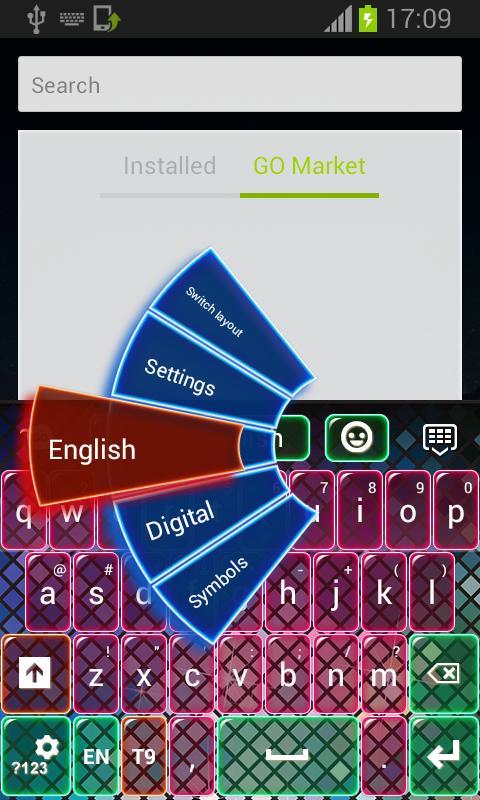 Qwerty Keyboard Neon Skin截图3