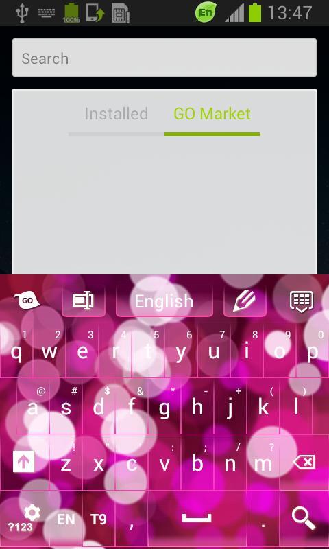 GO Keyboard Glowy Pink截图2