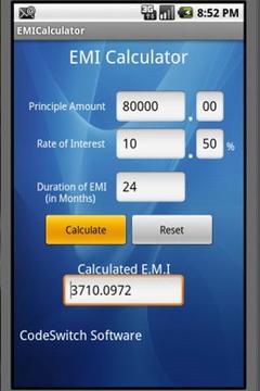 EMI Calculator截图