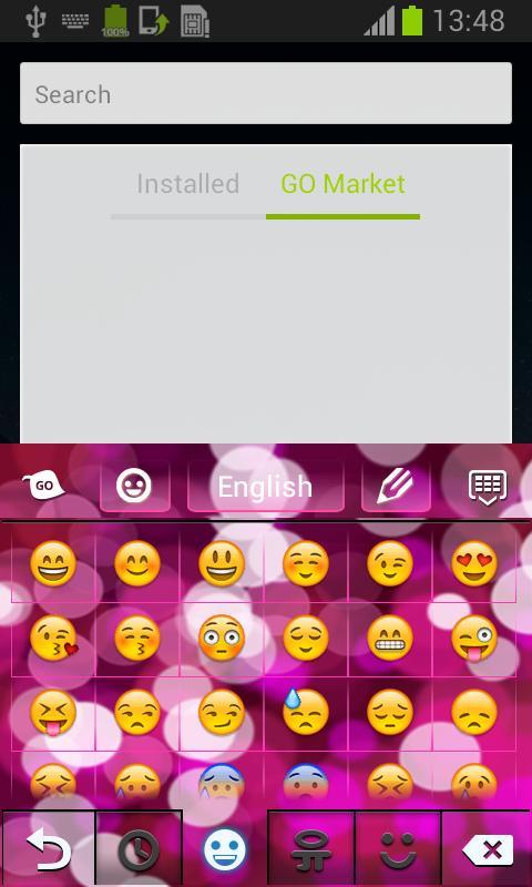 GO Keyboard Glowy Pink截图4