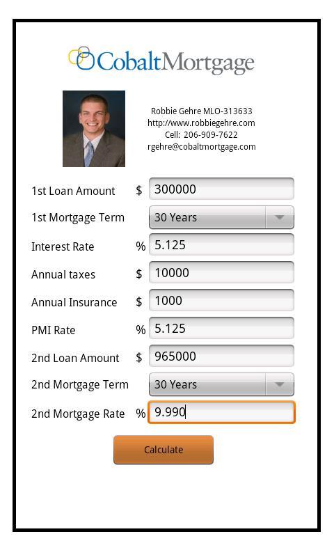 Rob Owen's Mortgage Calculator截图1